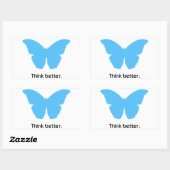 Sticker Rectangulaire Réfléchissez mieux avec MorphOS (Feuille)