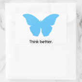 Sticker Rectangulaire Réfléchissez mieux avec MorphOS (Sac)
