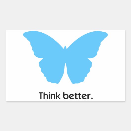 Sticker Rectangulaire Réfléchissez mieux avec MorphOS (Devant)