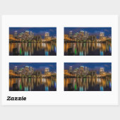 Sticker Rectangulaire Réflections de Pittsburgh (Feuille)