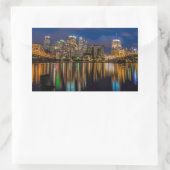 Sticker Rectangulaire Réflections de Pittsburgh (Sac)