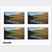 Sticker Rectangulaire Réflexion à Jenny Lake I (Feuille)