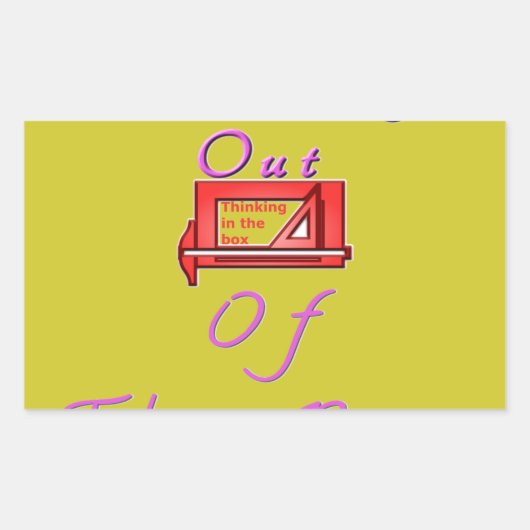 Sticker Rectangulaire Réflexion à l'extérieur de la conception de boîte (Devant)