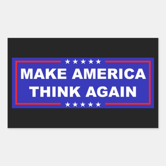 Sticker Rectangulaire Réflexion de l'Amérique (Devant)