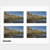 Sticker Rectangulaire Réflexion du barrage Barker à Joshua Tree I (Feuille)