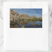 Sticker Rectangulaire Réflexion du barrage Barker à Joshua Tree I (Sac)