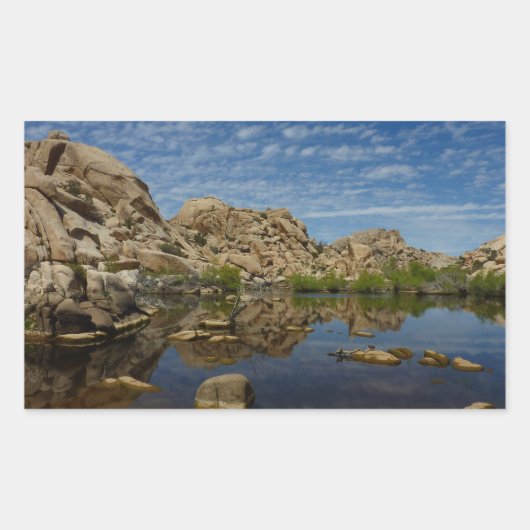 Sticker Rectangulaire Réflexion du barrage Barker à Joshua Tree I (Devant)