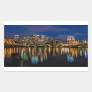 Sticker Rectangulaire Réflexions de Pittsburgh