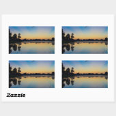 Sticker Rectangulaire Réflexions du matin (Feuille)