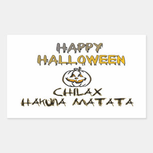 Sticker Rectangulaire Refroidissez et détendez-vous Happy Halloween Coll