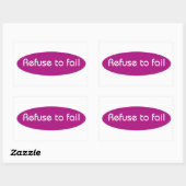 Sticker Rectangulaire Refuser d'échouer (Feuille)