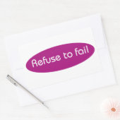 Sticker Rectangulaire Refuser d'échouer (Enveloppe)
