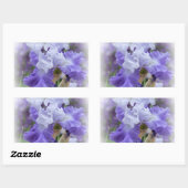 Sticker Rectangulaire Regal Beares Iris - Violet & Blanc (Feuille)