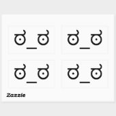 Sticker Rectangulaire Regarde le mème de désapprobation (Feuille)