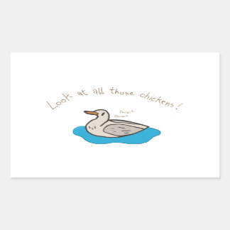 Sticker Rectangulaire Regarde tous ces poulets !