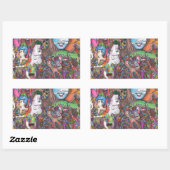 Sticker Rectangulaire Regardez (Feuille)