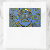 Sticker Rectangulaire Regardez mes courbes bleues (Sac)