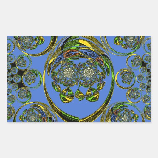 Sticker Rectangulaire Regardez mes courbes bleues (Devant)