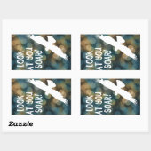 Sticker Rectangulaire regardez vous monter (Feuille)