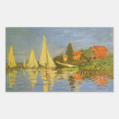 Sticker Rectangulaire Régate à Argenteuil par Claude Monet (Devant)