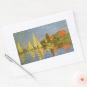 Sticker Rectangulaire Regatta à Argenteuil par Claude Monet (Enveloppe)