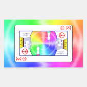 Sticker Rectangulaire Règles de paix - (Devant)