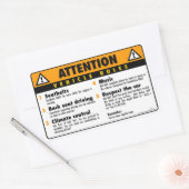 Sticker Rectangulaire Règles du véhicule - Original (Enveloppe)