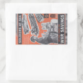 Sticker Rectangulaire Réimpression de l'affiche britannique de guerre (Sac)