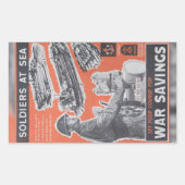 Sticker Rectangulaire Réimpression de l'affiche britannique de guerre (Devant)