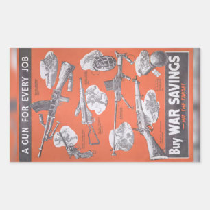 Sticker Rectangulaire Réimpression de l'affiche britannique de guerre