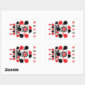 STICKER RECTANGULAIRE REINE (Feuille)