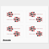 STICKER RECTANGULAIRE REINE (Feuille)
