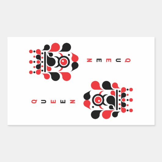 STICKER RECTANGULAIRE REINE (Devant)