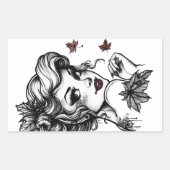 Sticker Rectangulaire Reine d'Automne (Devant)