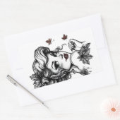 Sticker Rectangulaire Reine d'Automne (Enveloppe)