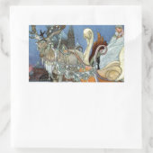 Sticker Rectangulaire Reine des neiges Russe Princesse Reindeer (Sac)