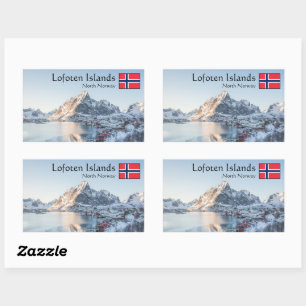Sticker Rectangulaire Reine Lofoten Norvège