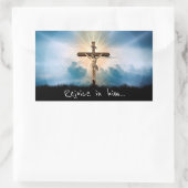 Sticker Rectangulaire Réjouissez-vous en lui (Sac)