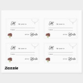 Sticker Rectangulaire Relation avec l'Autocollant Mariage de mariée (Feuille)