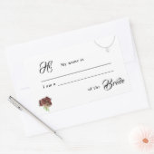 Sticker Rectangulaire Relation avec l'Autocollant Mariage de mariée (Enveloppe)