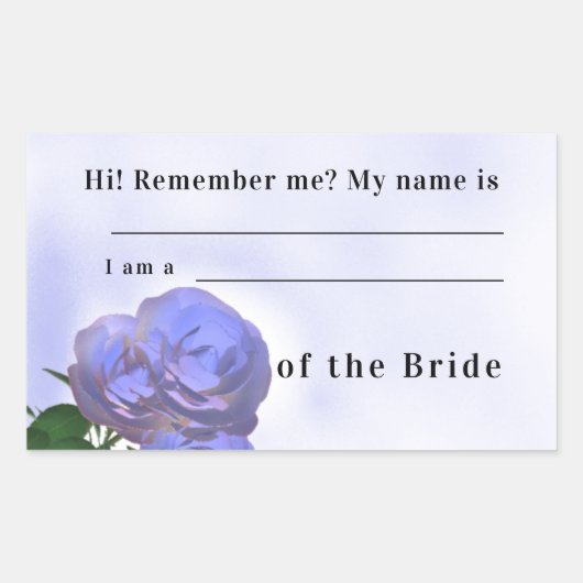 Sticker Rectangulaire Relation avec l'Autocollant Mariage de mariée (Devant)