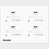 Sticker Rectangulaire Relation avec l'autocollant Mariage Groom (Feuille)