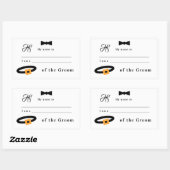 Sticker Rectangulaire Relation avec l'autocollant Mariage Groom (Feuille)