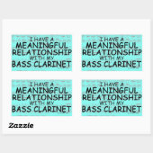 Sticker Rectangulaire Relation significative Basse Clarinet Rectangulair (Feuille)