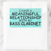 Sticker Rectangulaire Relation significative Basse Clarinet Rectangulair (Sac)