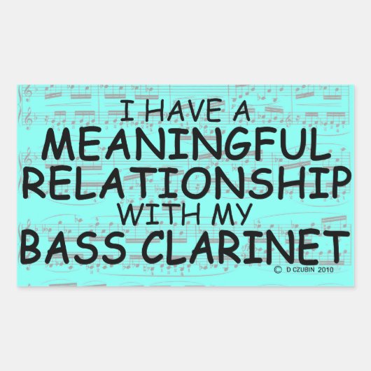 Sticker Rectangulaire Relation significative Basse Clarinet Rectangulair (Devant)