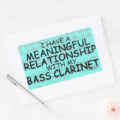 Sticker Rectangulaire Relation significative Basse Clarinet Rectangulair (Enveloppe)