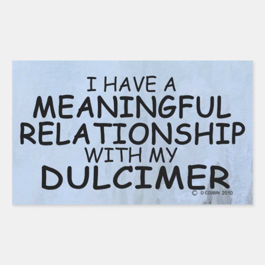 Sticker Rectangulaire Relation significative Bâton rectangulaire Dulcime (Devant)