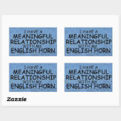 Sticker Rectangulaire Relation significative Horne Anglaise Rectangulair (Feuille)