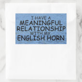 Sticker Rectangulaire Relation significative Horne Anglaise Rectangulair (Sac)